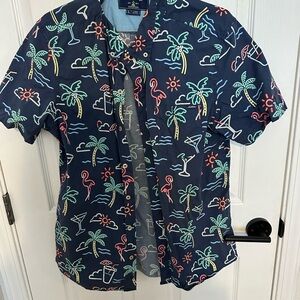 Chubbies Navy Tropical Shirt